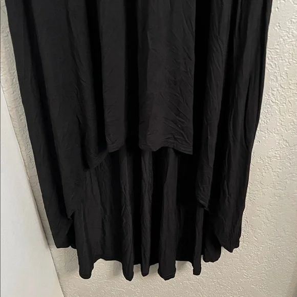 KILLSTAR BLACK GOTH RIPLEY TEE LONG MAXI HI-LOW  SHORT SLEEVE DRESS XXL - Picture 3 of 14
